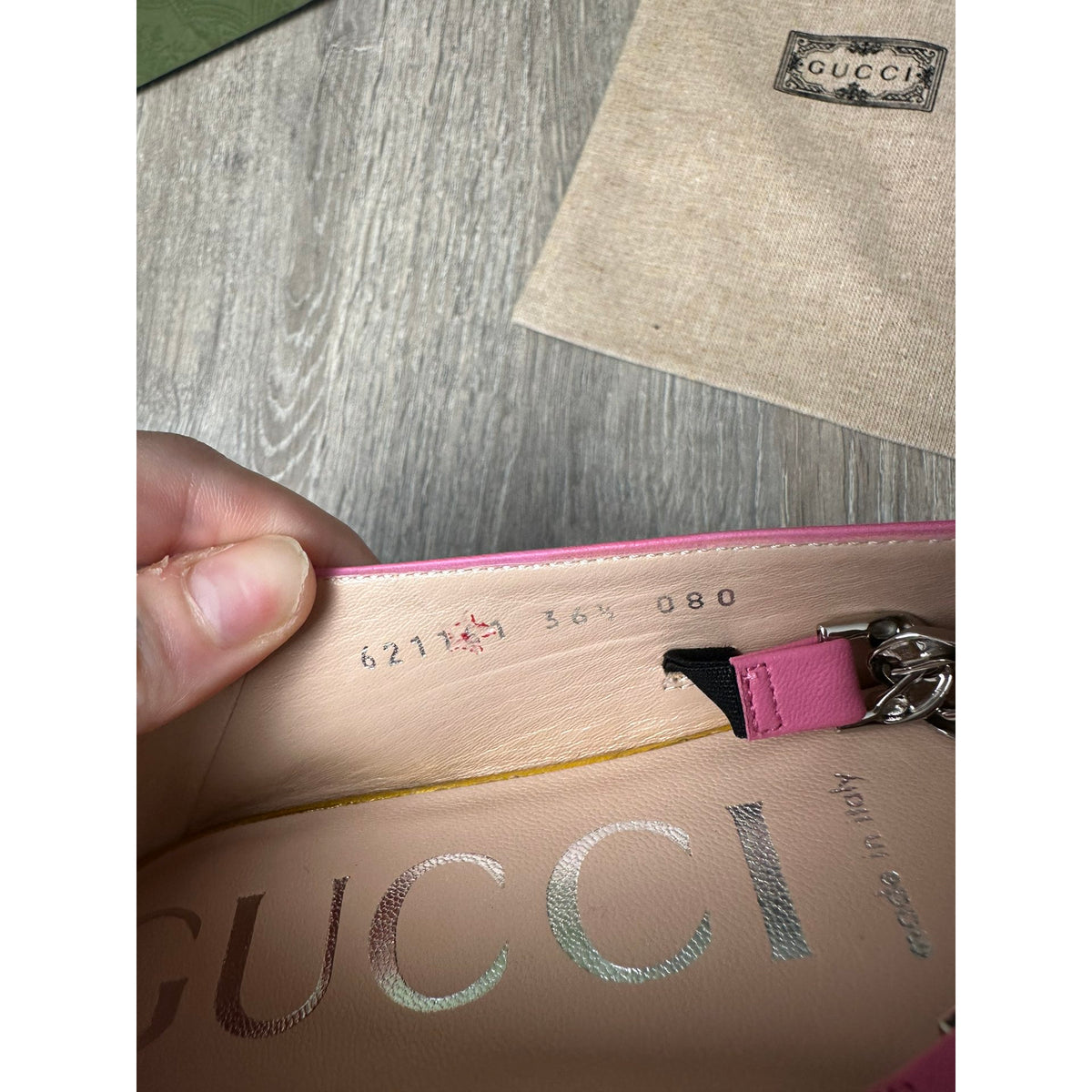 Gucci Sandales en cuir Rose 36.5