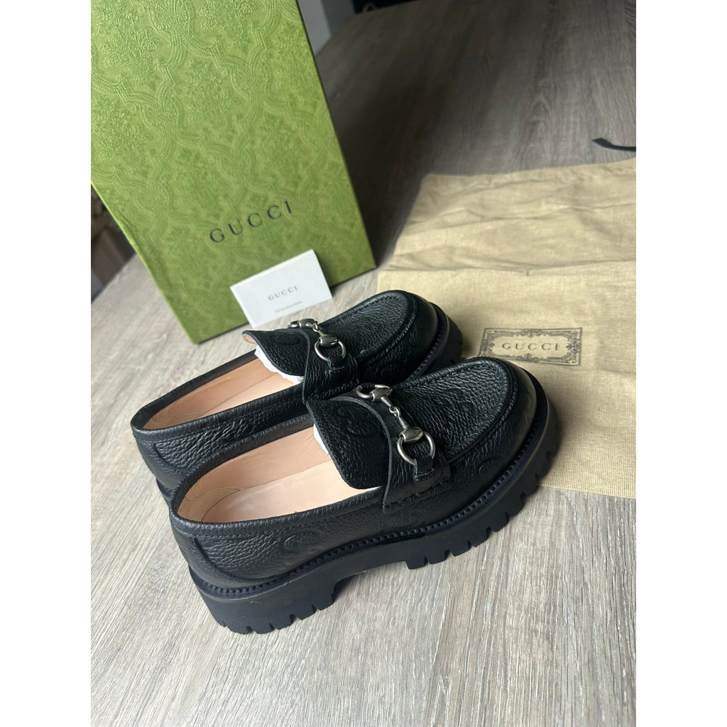 Gucci Mocassins en cuir Jordaan Noir 36.5