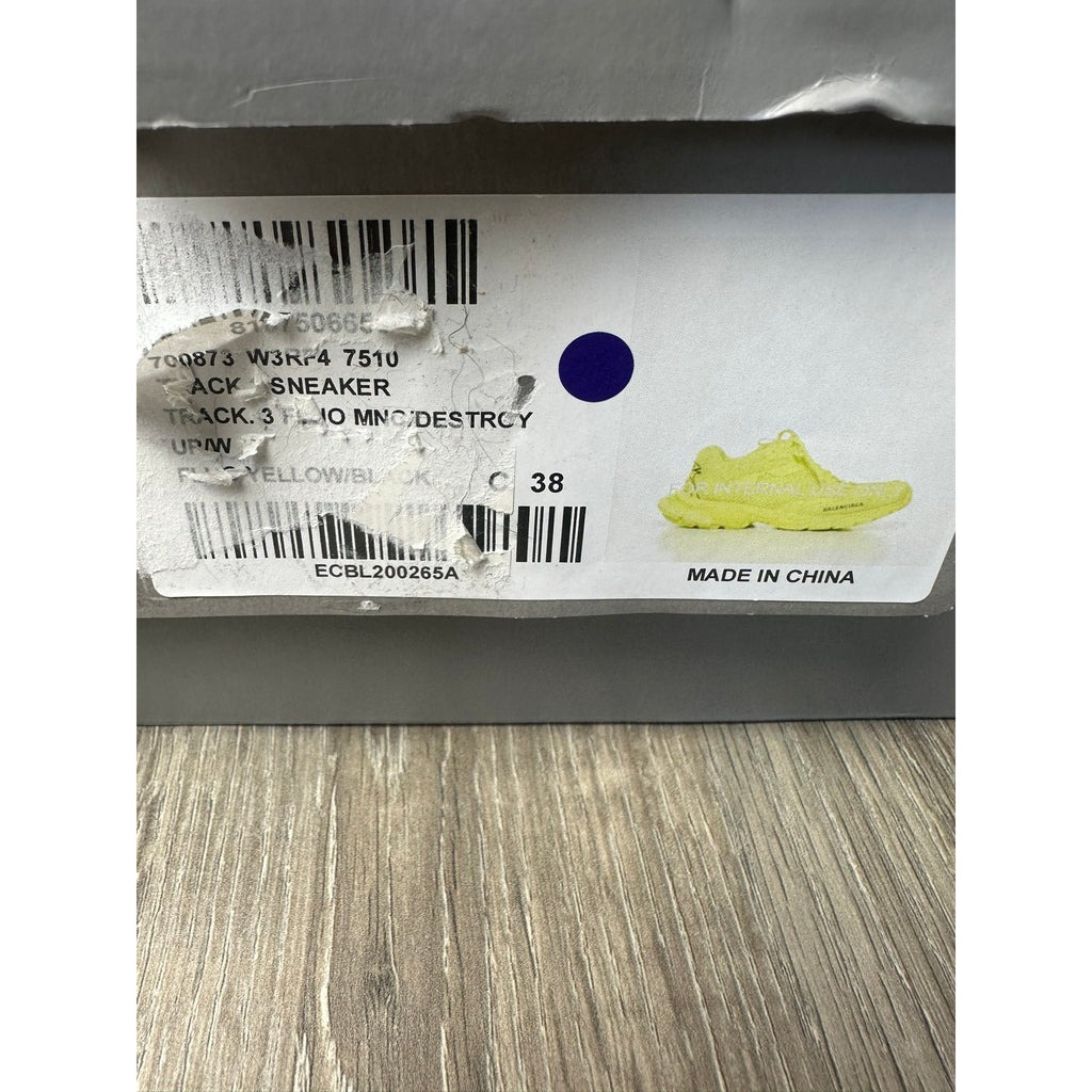 Balenciaga Baskets en cuir Track Jaune 38