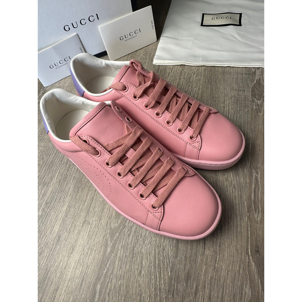 Gucci Baskets en cuir Rose 35.5