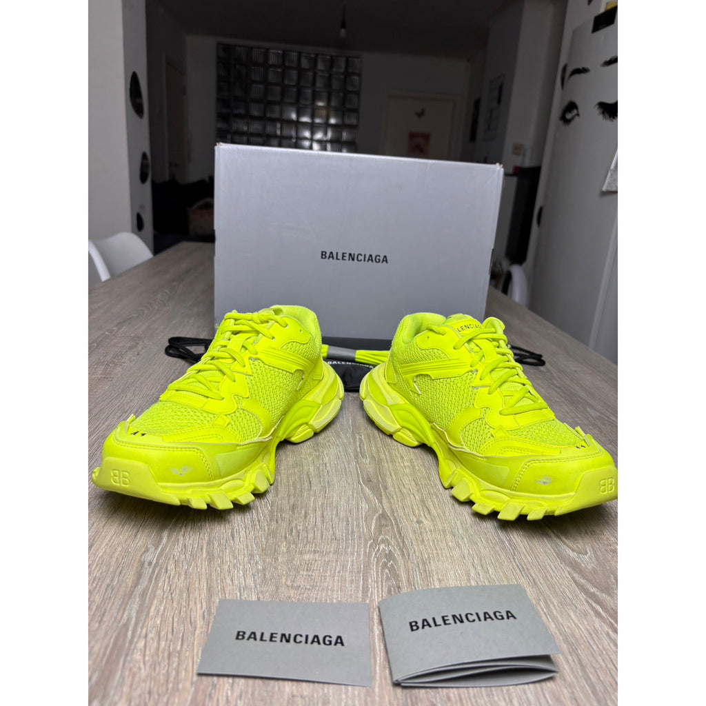 Balenciaga Baskets en cuir Track Jaune 41