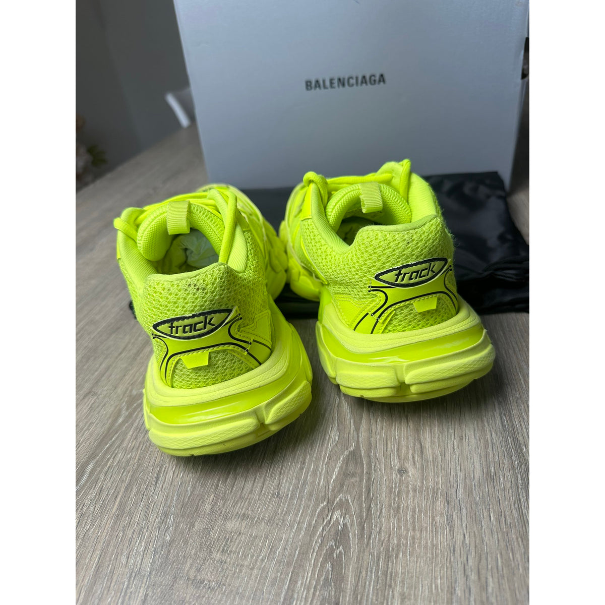 Balenciaga Baskets en cuir Track Jaune 38