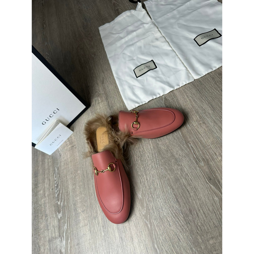 Gucci Mocassins en cuir Princetown Rose 36