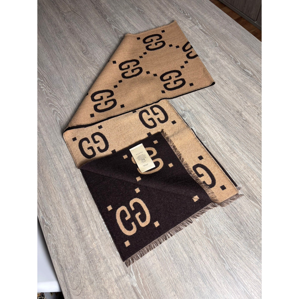 Gucci Echarpe en laine Marron