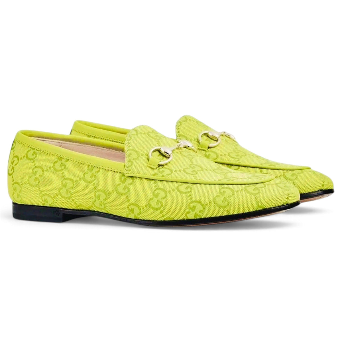 Gucci Mocassins en toile Jordaan Vert 37.5