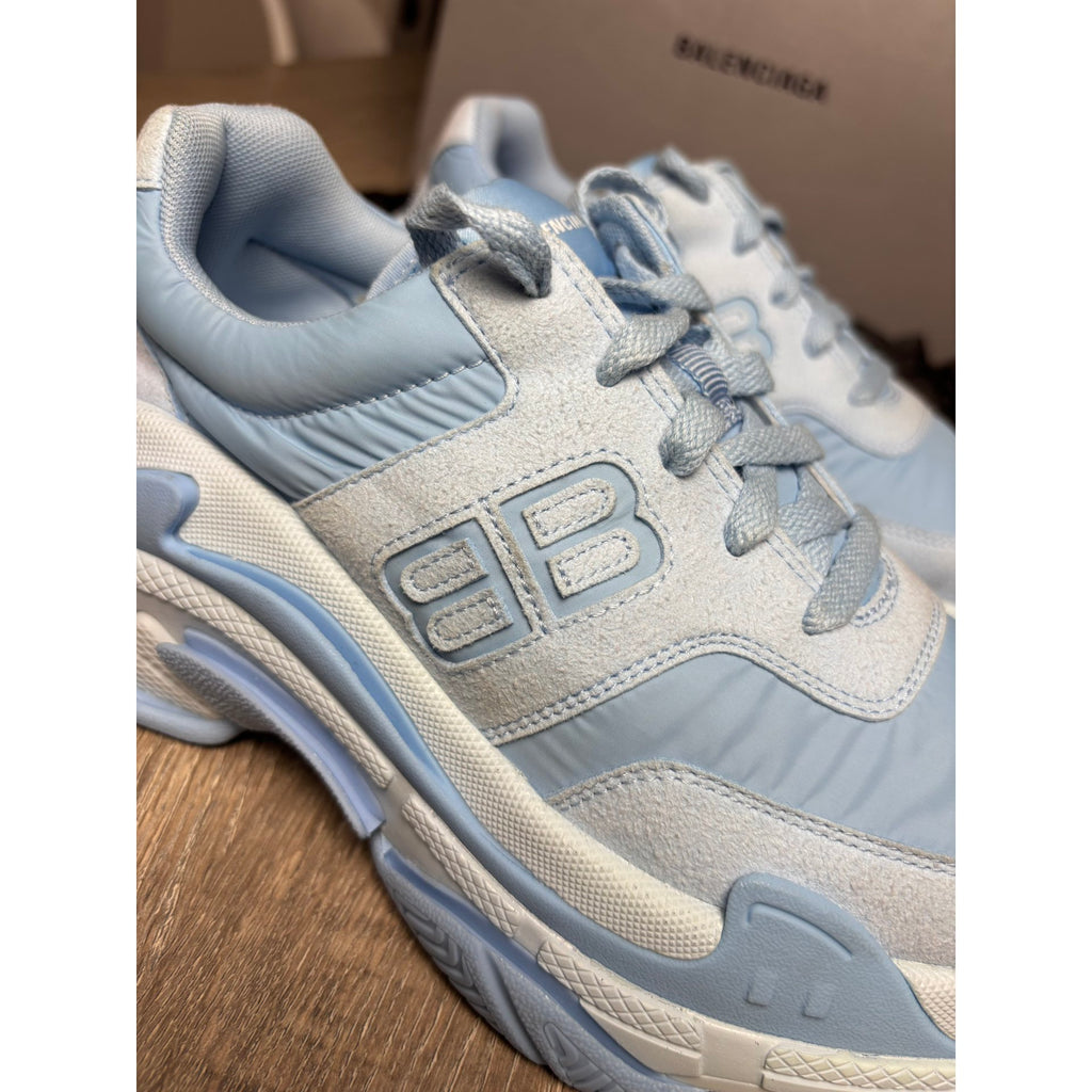 Balenciaga Baskets en toile Triple S Bleu 38