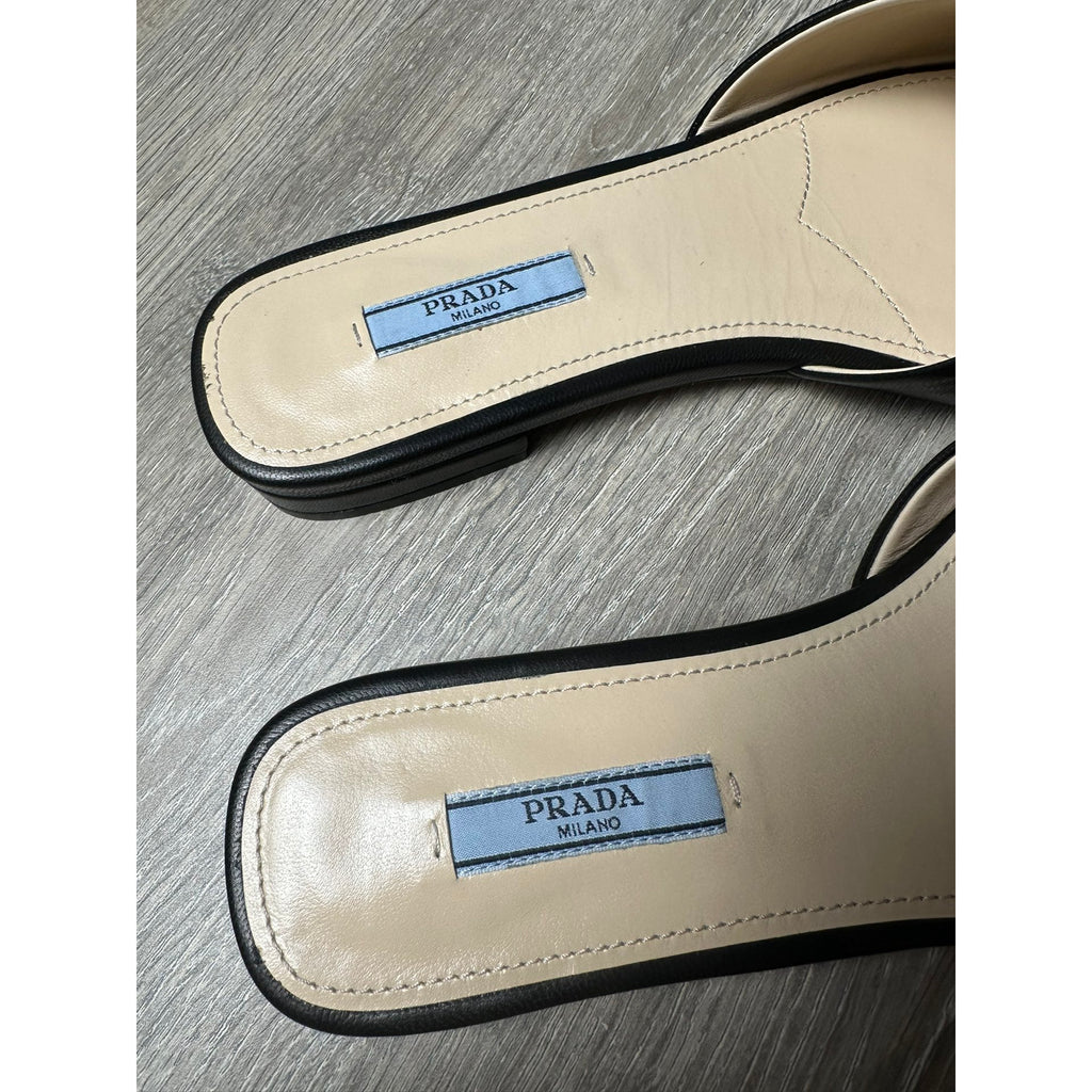 Prada Sandales en cuir Noir 37.5