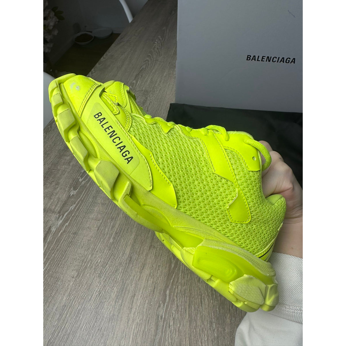 Balenciaga Baskets en cuir Track Jaune 38