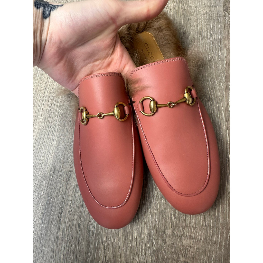 Gucci Mocassins en cuir Princetown Rose 36
