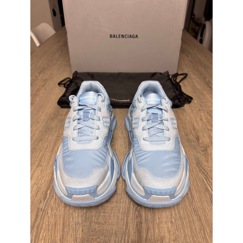 Balenciaga Baskets en toile Triple S Bleu 38