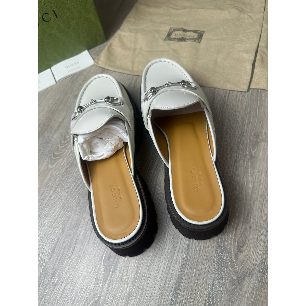 Gucci Mocassins en cuir Princetown Blanc 40.5