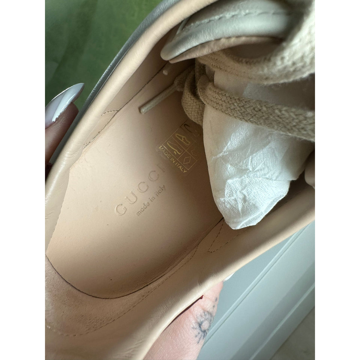 Gucci Baskets en cuir Ace Blanc 36.5