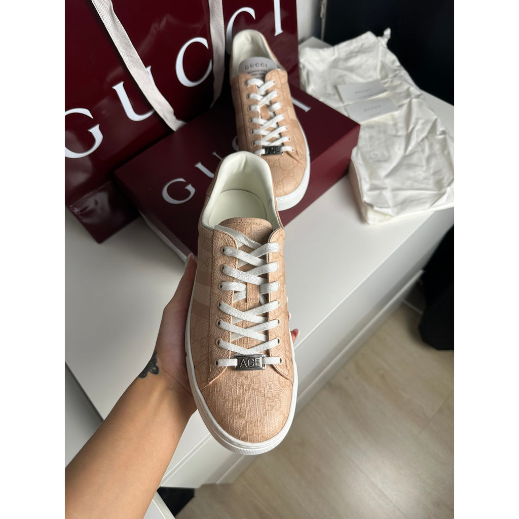 Gucci Baskets en cuir Ace Rose 39