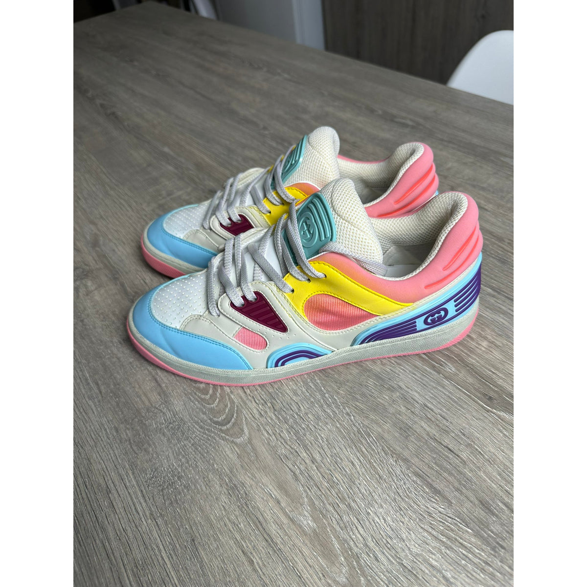 Gucci Baskets en cuir Screener Rose 39.5