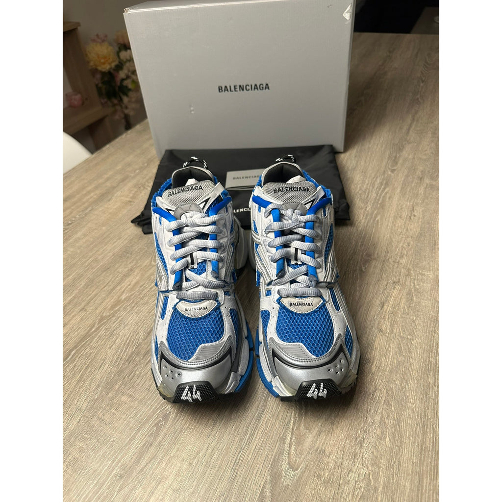 Balenciaga Baskets en cuir Runner Bleu 44