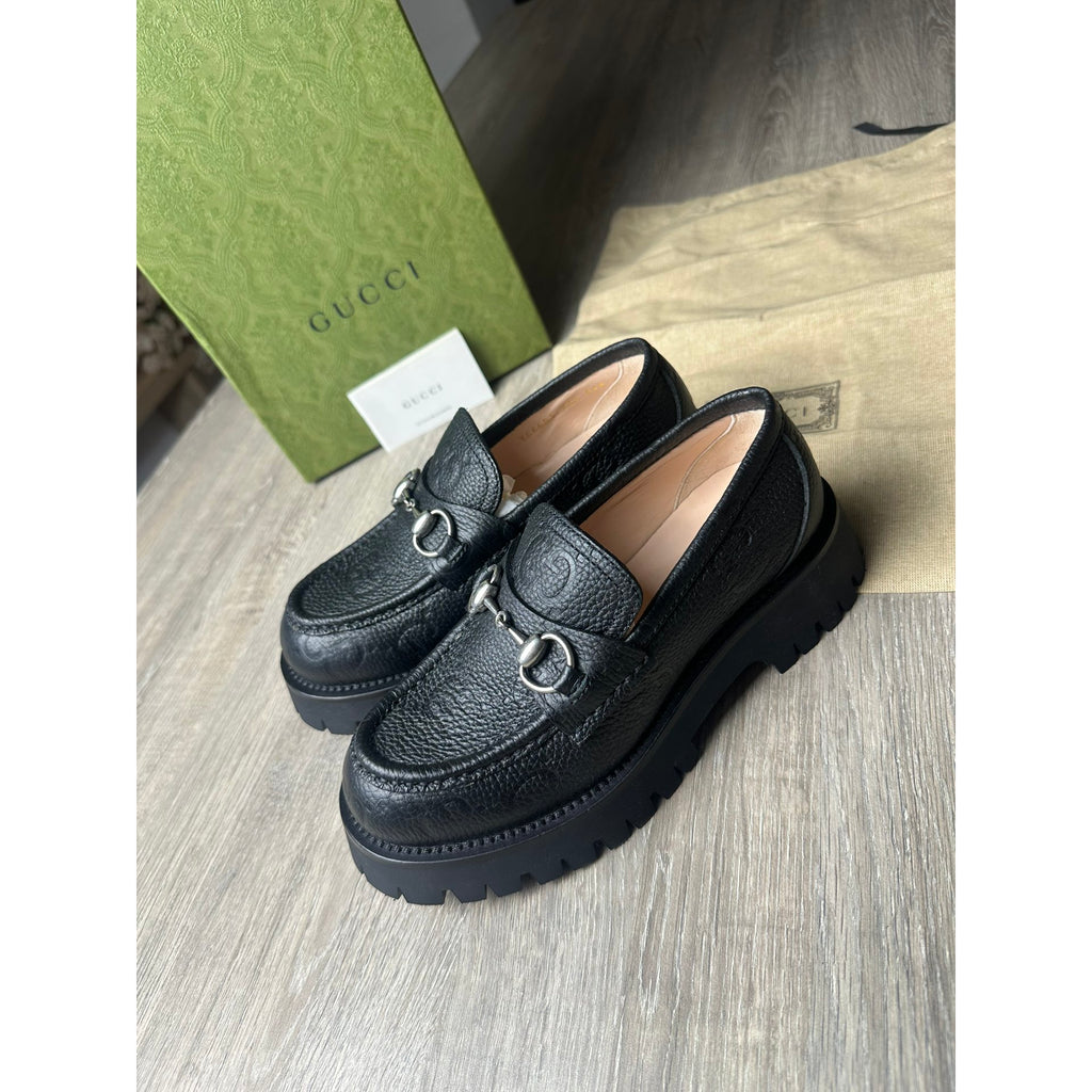Gucci Mocassins en cuir Jordaan Noir 36.5