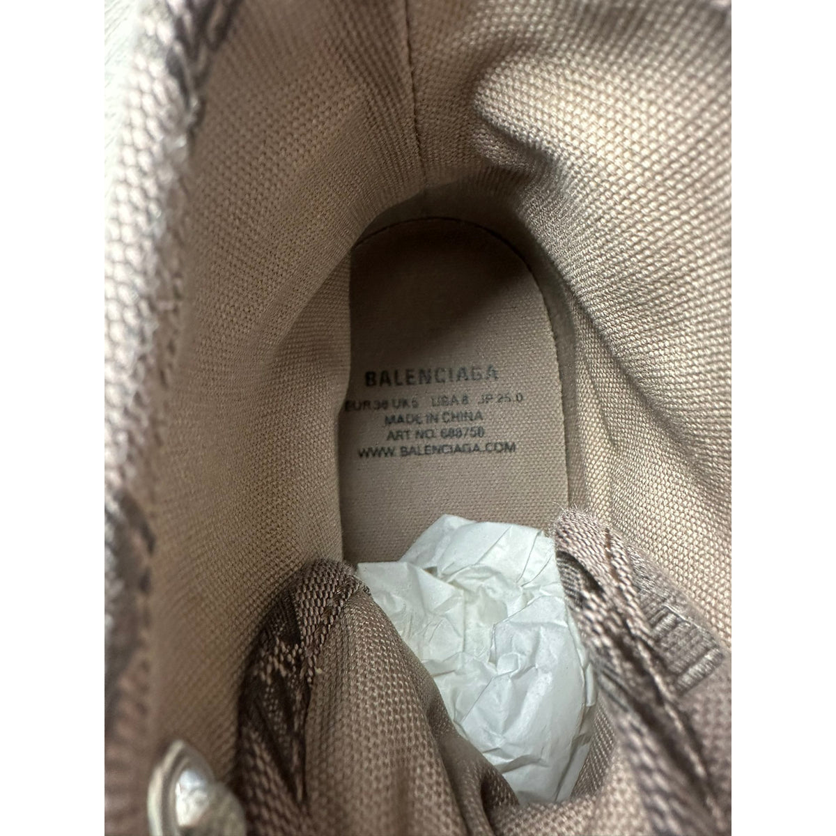 Balenciaga Baskets en toile Marron 38