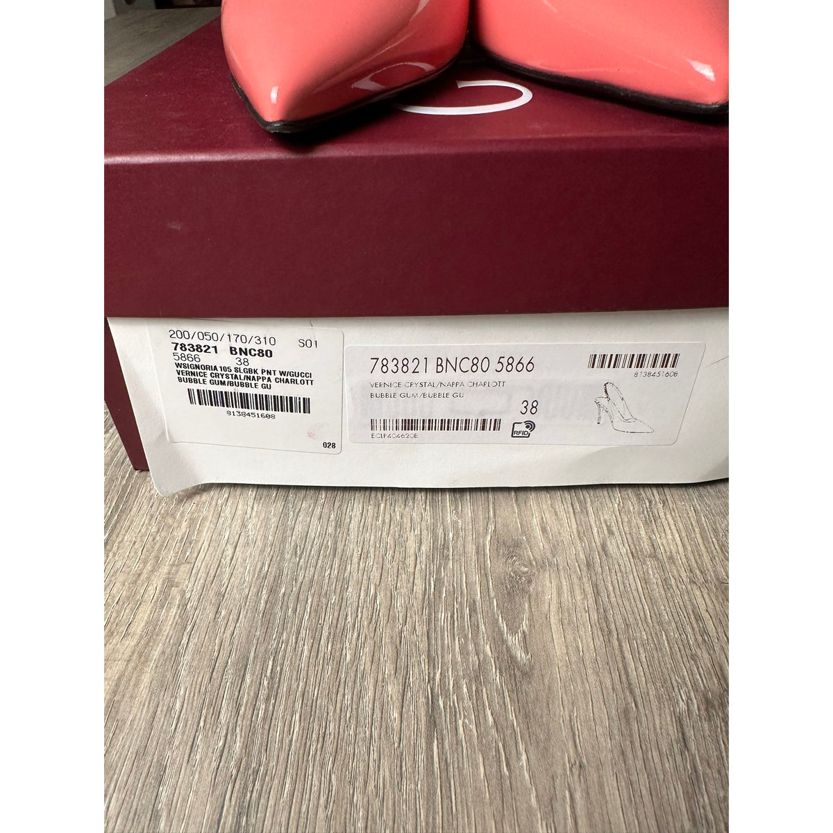 Gucci Escarpins en cuir verni Gucci Signoria Rose 38