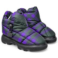 Burberry Bottes fourrées en cuir Violet 40