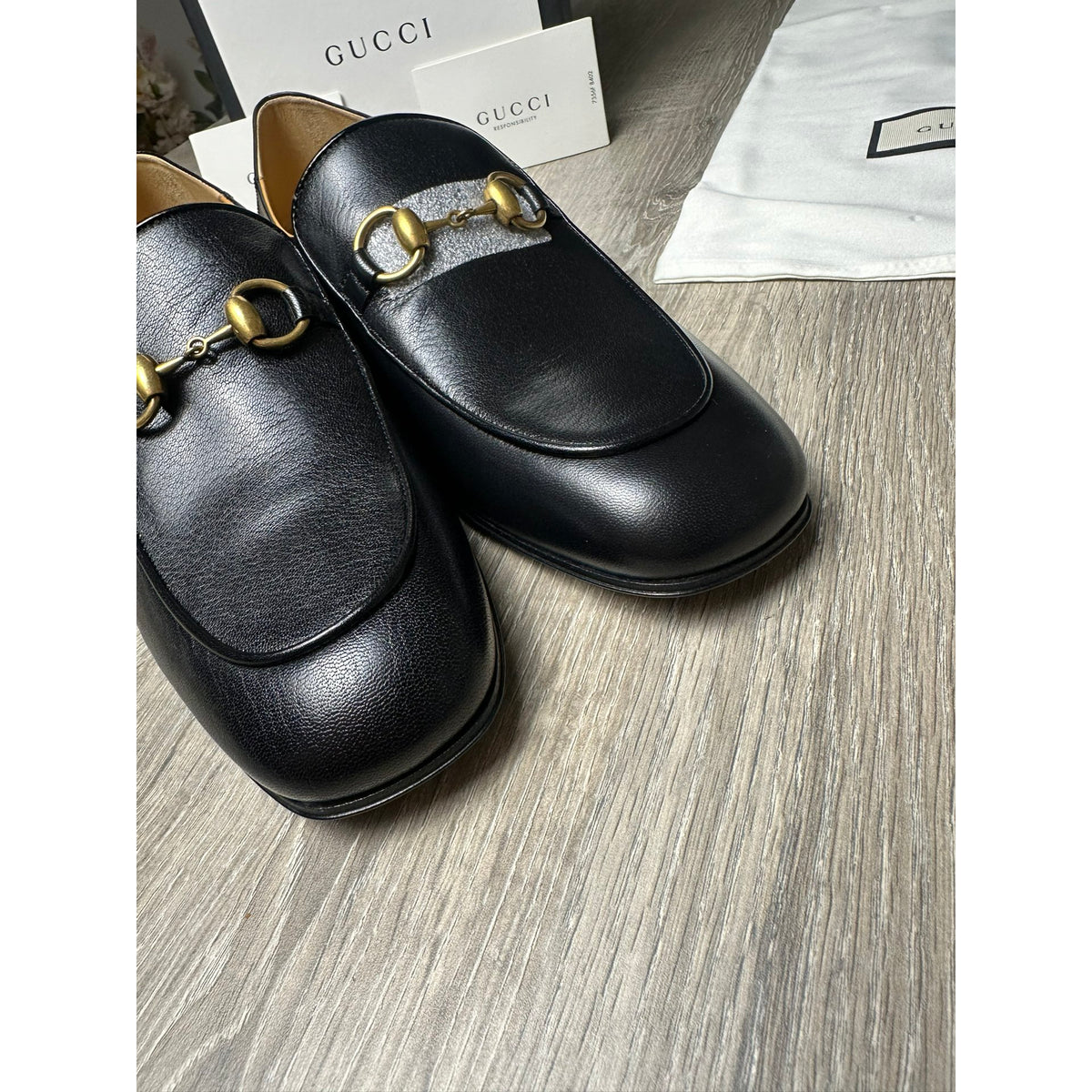 Gucci Mocassins en cuir Jordaan Noir 40