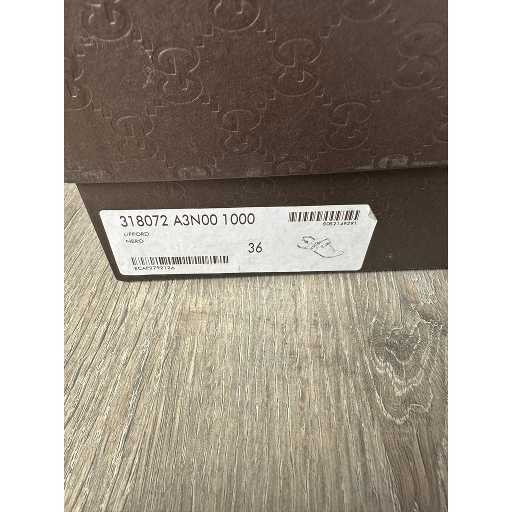 Gucci Sandales en cuir Marmont Noir 36