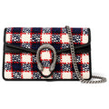 Gucci Sac bandoulière en cuir Dionysus Super Mini Bleu Largeur 16.5 cm, Hauteur 10 cm, Profondeur 4 cm