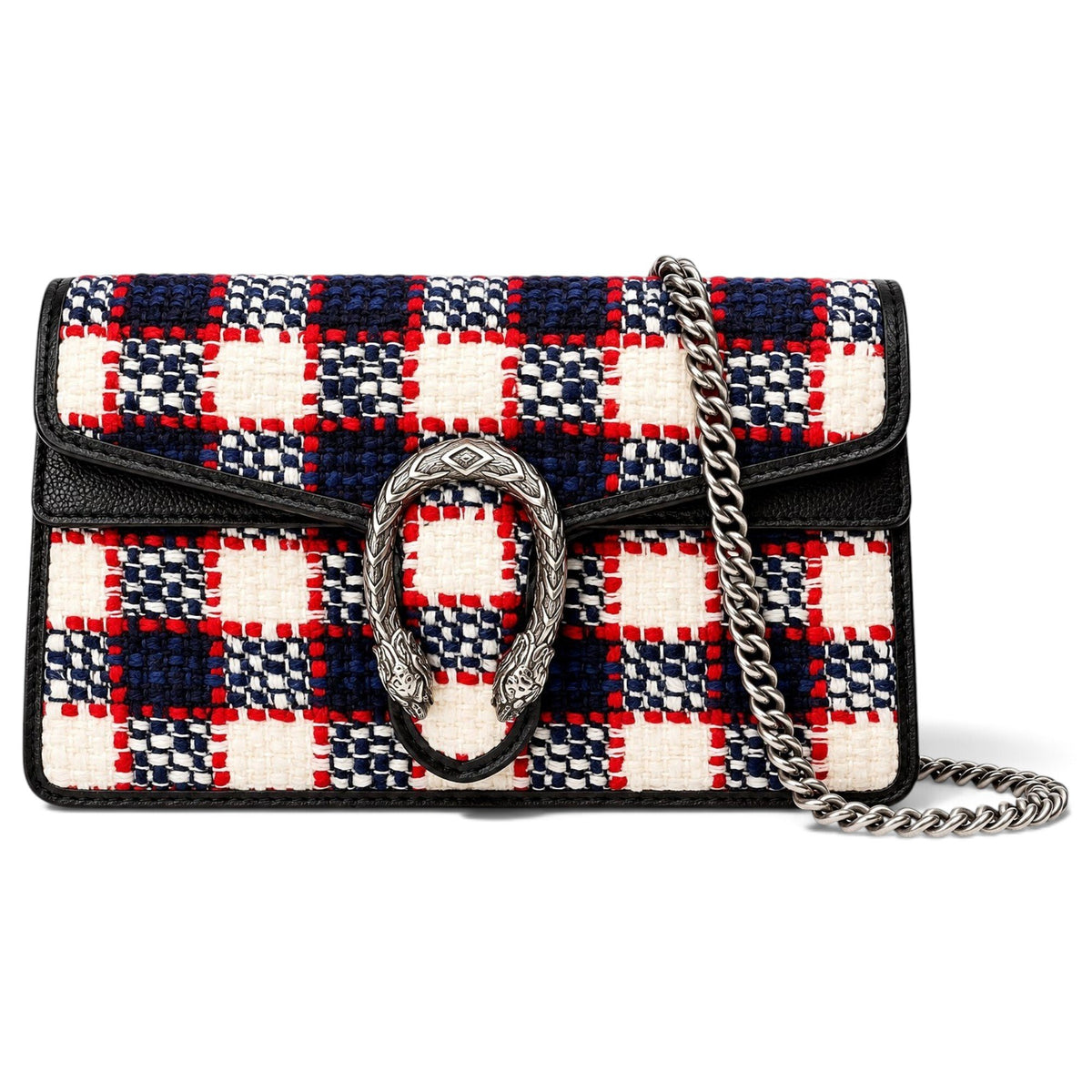 Gucci Sac bandoulière en cuir Dionysus Super Mini Bleu Largeur 16.5 cm, Hauteur 10 cm, Profondeur 4 cm