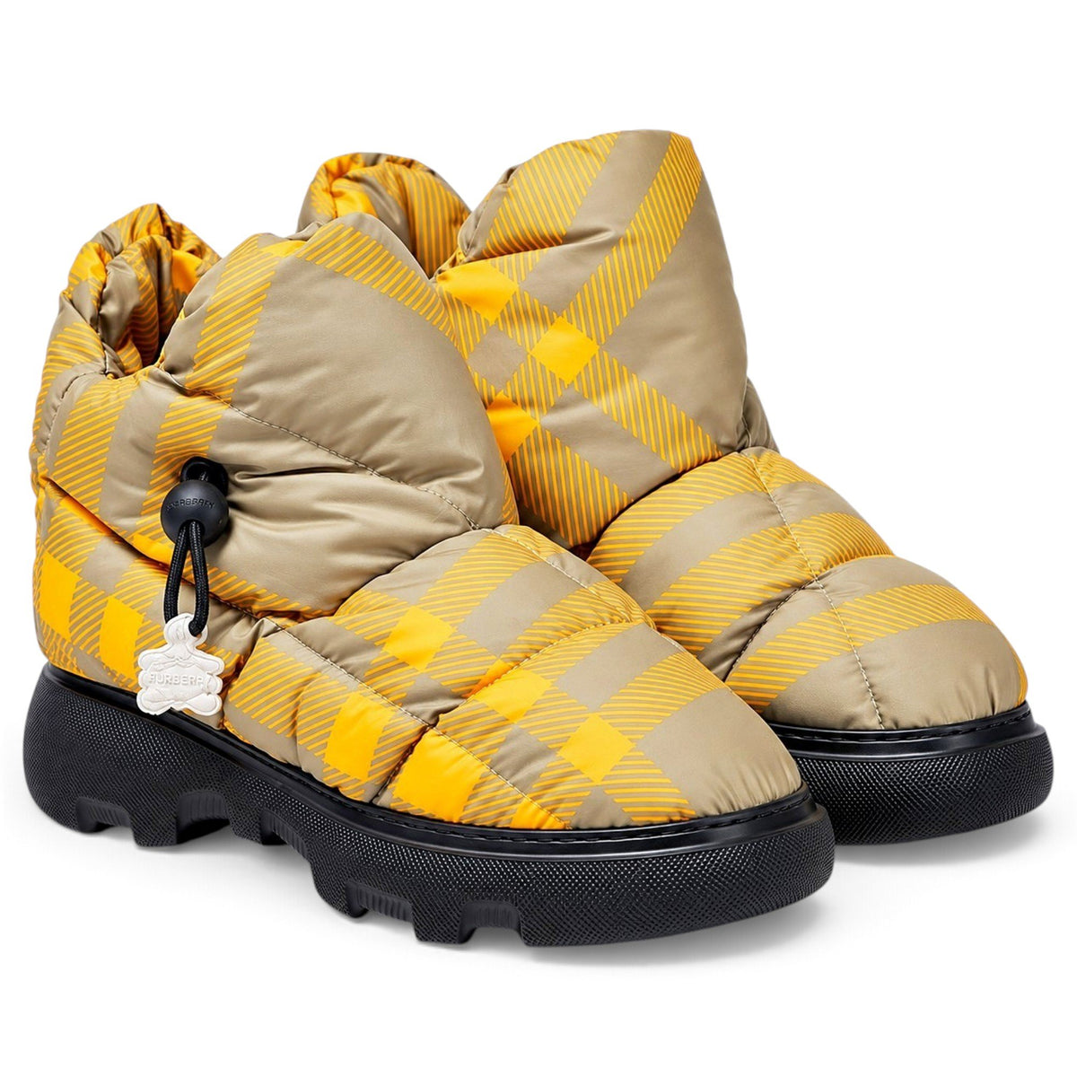 Burberry Bottes fourrées en cuir Jaune 41